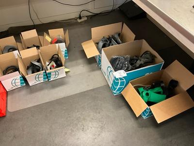 Overzichtsfoto van 3M volgelaatsmasker reserve onderdelen