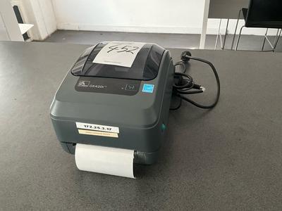 Overzichtsfoto van 2016 Zebra GK420t label printer