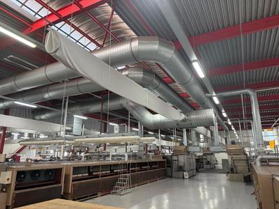 Overzichtsfoto van Spray line Exhaust system