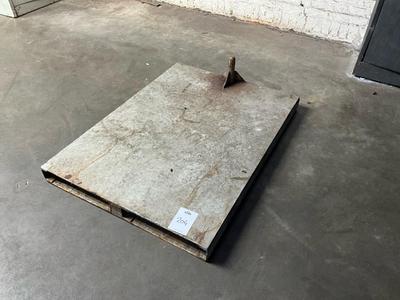 Immagine panoramica di forklift loading plate