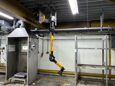 Overzichtsfoto van Plymovent fume extraction arm