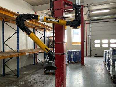 Overzichtsfoto van Plymovent fume extraction arm